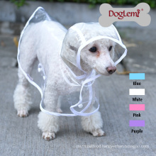 Clear Large Dog Pet Raincoat Clothes Puppy Glisten Bar Hoody Waterproof Rain Jackets